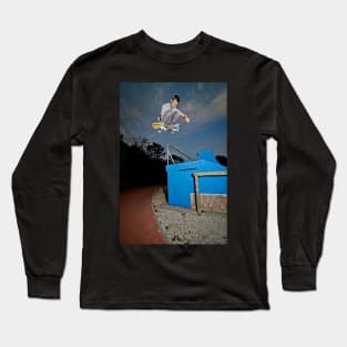 Skateboarder flying Long Sleeve T-Shirt